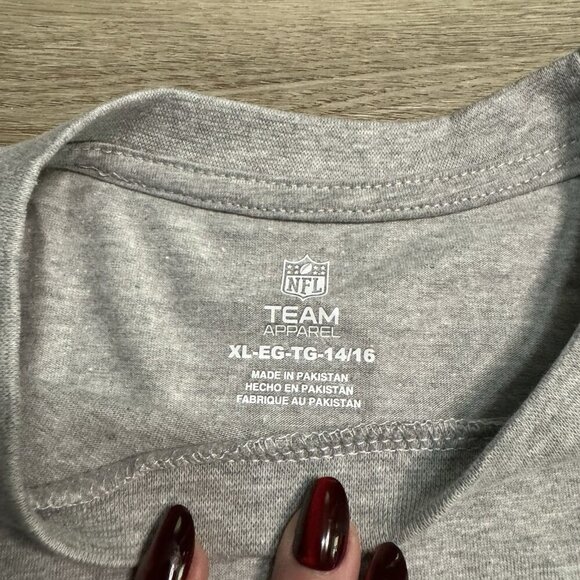 Jets Long Sleeve Boy’s Gray NFL T-shirt Size Youth XL (14 - 16) New with Tags - Picture 2 of 12